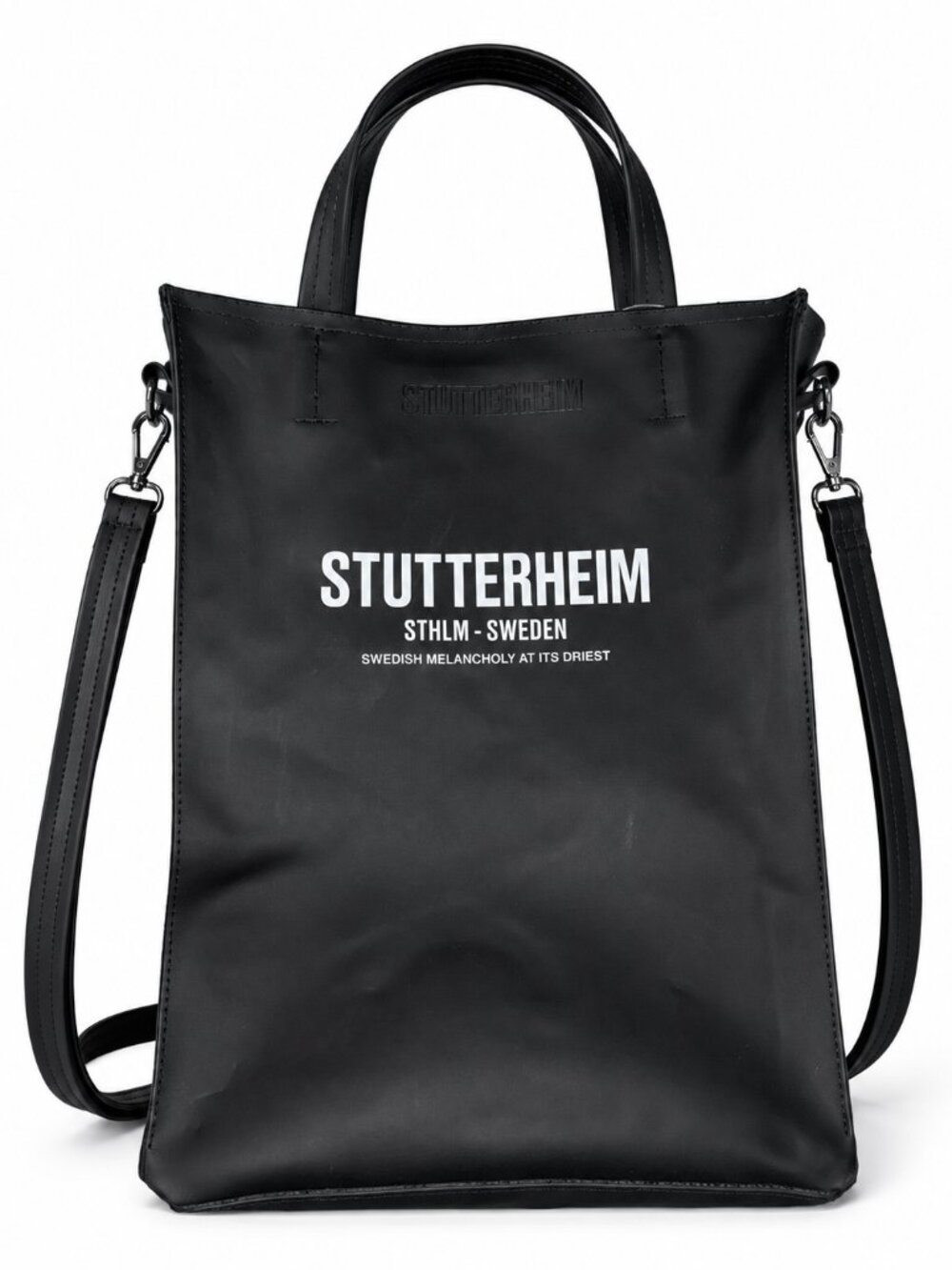 Stutterheim Djursholm Bag Matte Black Waterproof Tote Crossbody New With Tags